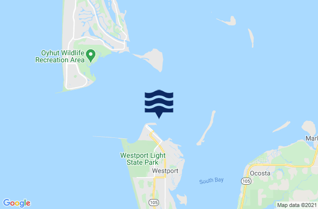 Mappa delle maree di Westport channel 0.4 mile NE of, United States
