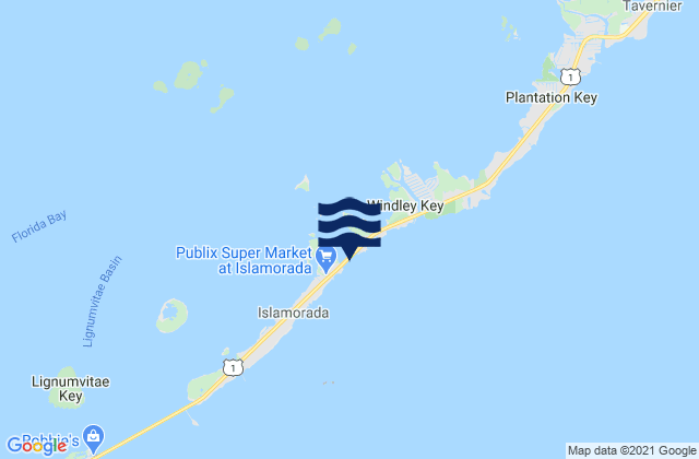 Mappa delle maree di Whale Harbor Channel (Hwy. 1 Bridge Windley Key), United States