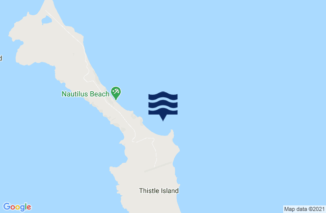 Mappa delle maree di Whalers Bay, Australia