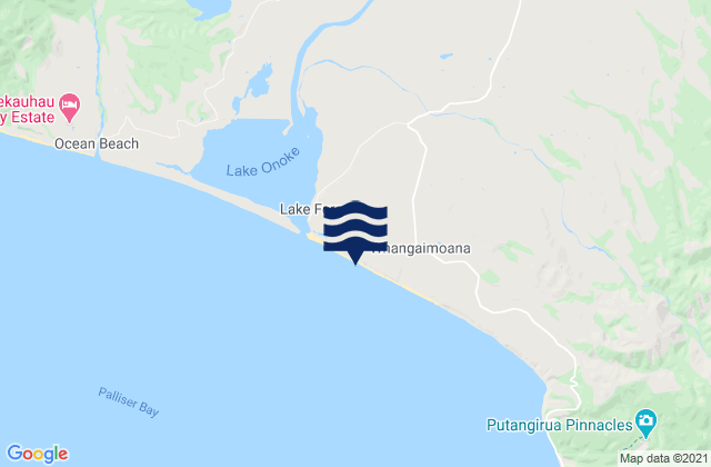 Mappa delle maree di Whangaimoana Beach, New Zealand