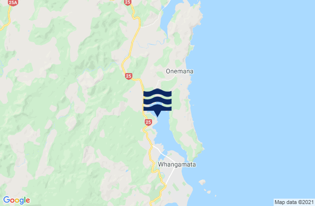 Mappa delle maree di Whangamata Harbour, New Zealand
