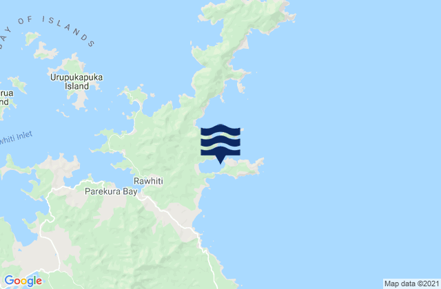 Mappa delle maree di Whangamumu Harbour, New Zealand