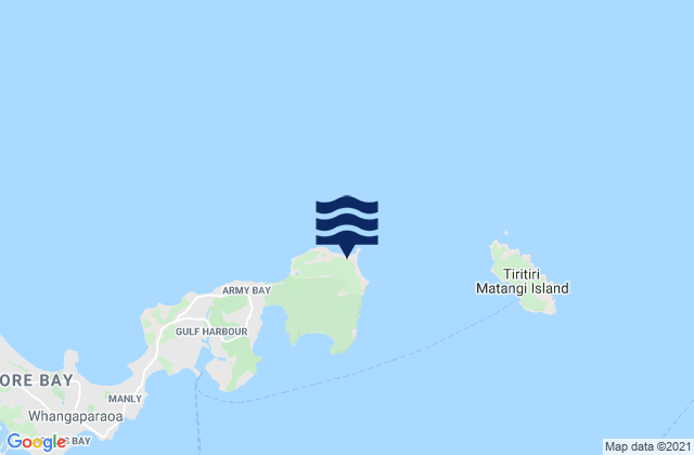 Mappa delle maree di Whangaparaoa Head, New Zealand