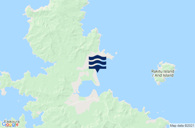 Mappa delle maree di Whangapoua Beach, New Zealand