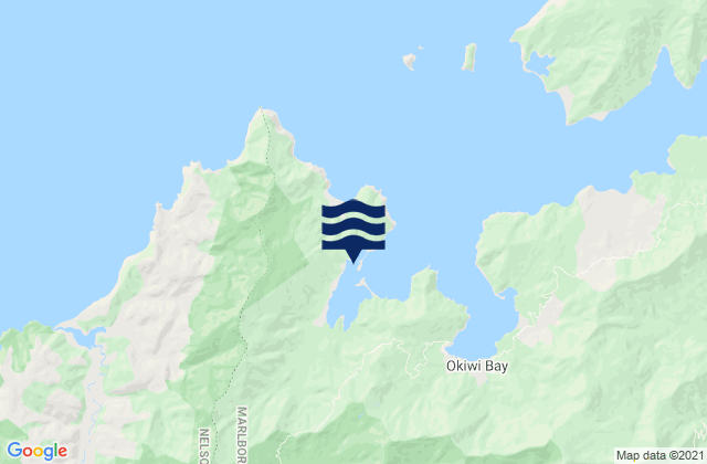 Mappa delle maree di Whangarae Bay, New Zealand