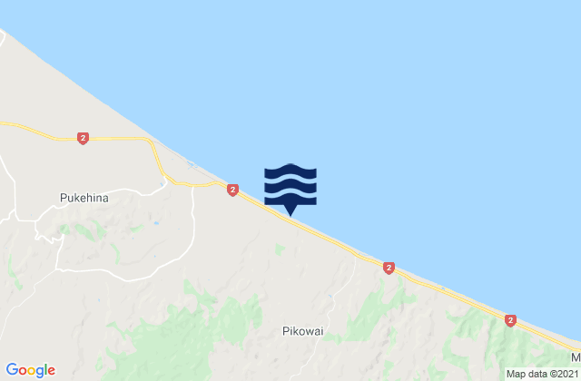 Mappa delle maree di Whangaroa Bay, New Zealand