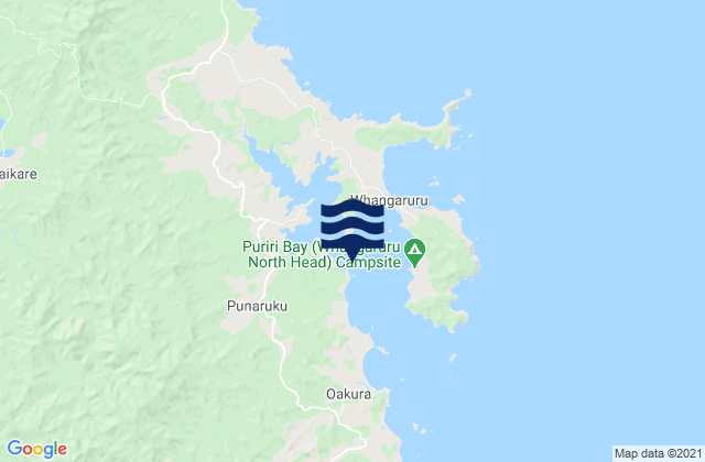 Mappa delle maree di Whangaruru Harbour, New Zealand