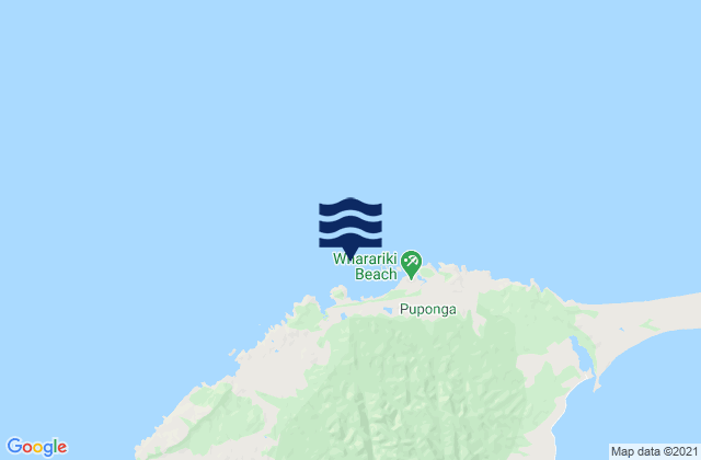Mappa delle maree di Wharariki Beach, New Zealand