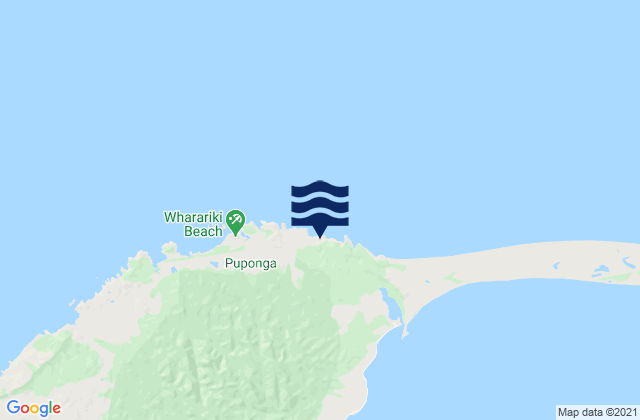 Mappa delle maree di Wharariki Beach Tasman, New Zealand