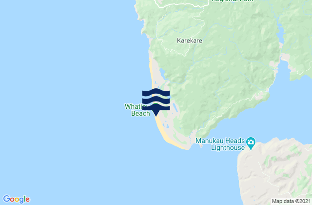 Mappa delle maree di Whatipu Beach, New Zealand