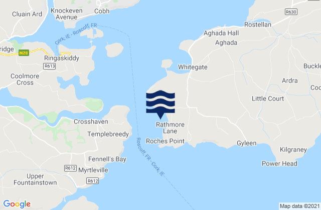 Mappa delle maree di White Bay, Ireland