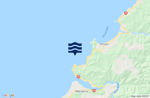 Mappa delle maree di Whitianga Bay, New Zealand