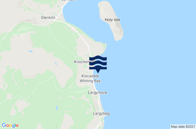 Mappa delle maree di Whiting Bay Beach, United Kingdom