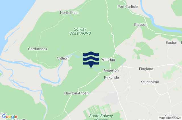 Mappa delle maree di Wigton, United Kingdom