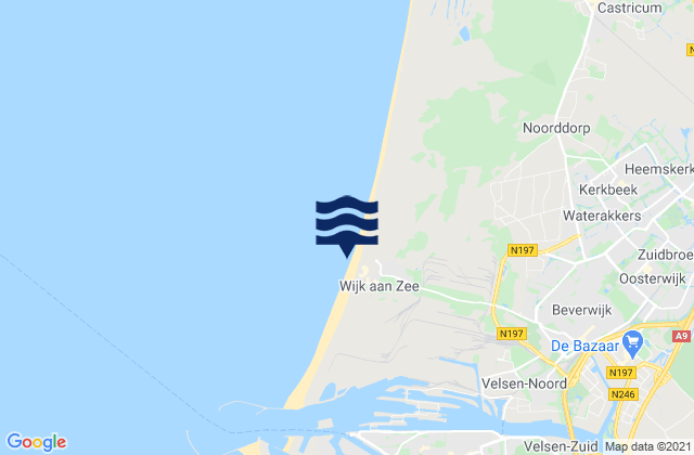 Mappa delle maree di Wijk Aan Zee/Noordpier, Netherlands
