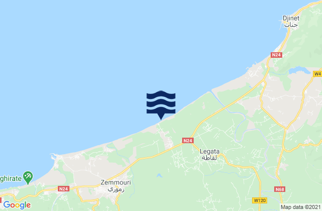 Mappa delle maree di Wilaya de Boumerdes, Algeria