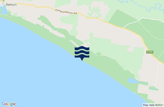 Mappa delle maree di Wild Dog Beach, Australia