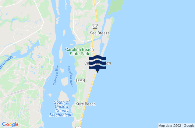 Mappa delle maree di Wilmington Beach, United States