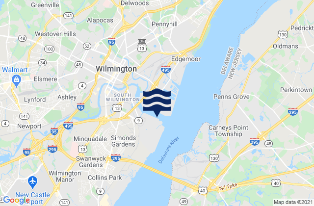 Mappa delle maree di Wilmington Marine Terminal, United States