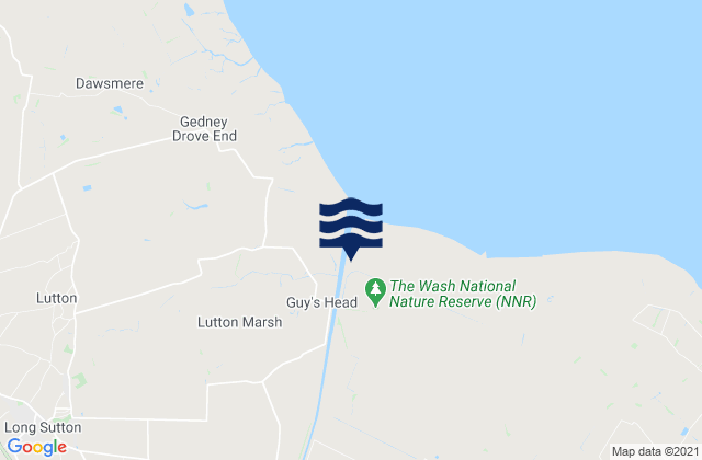 Mappa delle maree di Wisbech Cut, United Kingdom