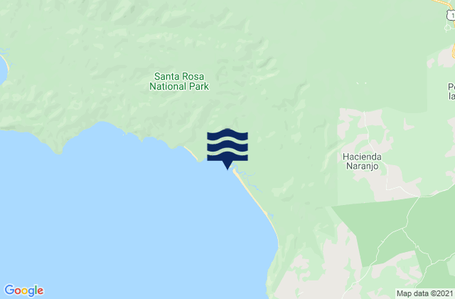 Mappa delle maree di Witches Rock (Playa Naranjo), Costa Rica
