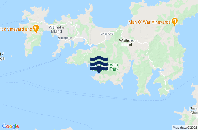 Mappa delle maree di Woodside Bay, New Zealand
