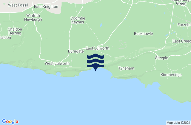 Mappa delle maree di Worbarrow Bay Beach, United Kingdom