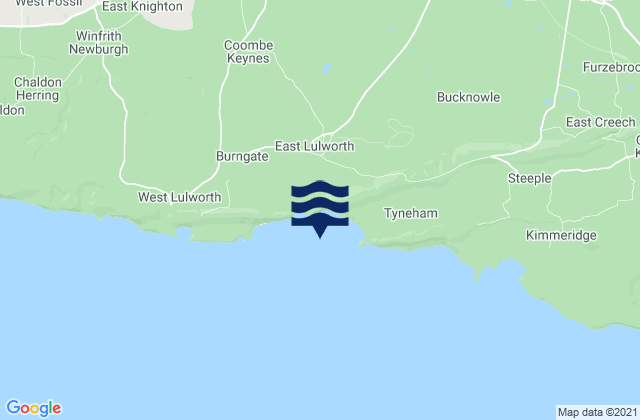 Mappa delle maree di Worbarrow Bay, United Kingdom