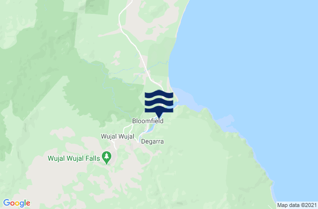 Mappa delle maree di Wujal Wujal, Australia