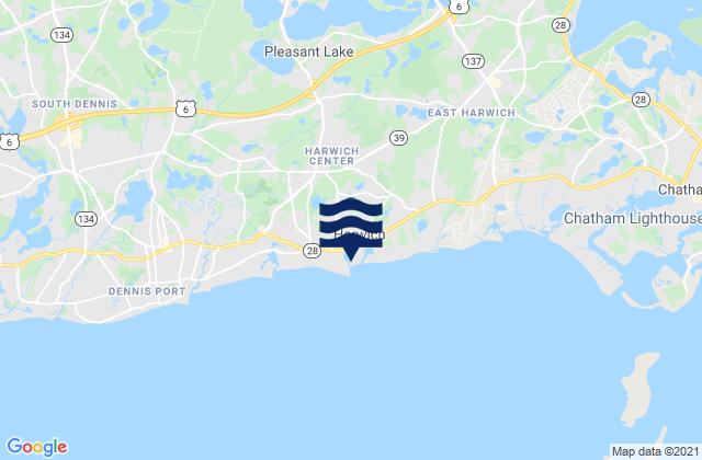 Mappa delle maree di Wychmere Harbor, United States