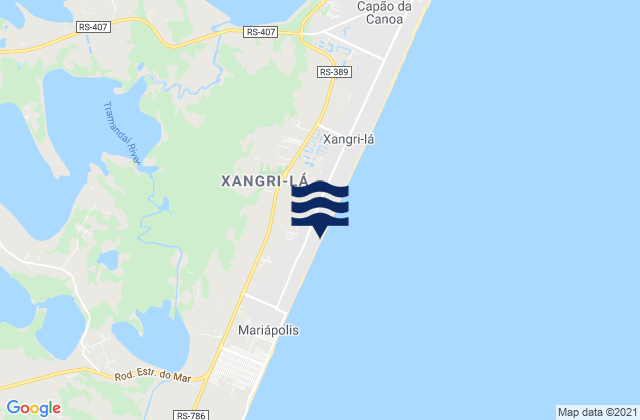 Mappa delle maree di Xangri-lá, Brazil