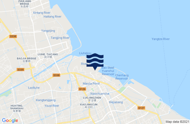 Mappa delle maree di Xinchenglu, China