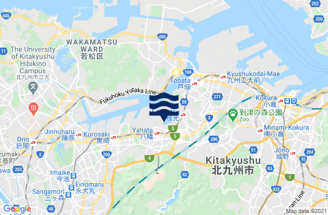 Mappa delle maree di Yahata, Japan