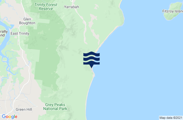 Mappa delle maree di Yarrabah, Australia