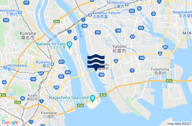 Mappa delle maree di Yatomi-shi, Japan