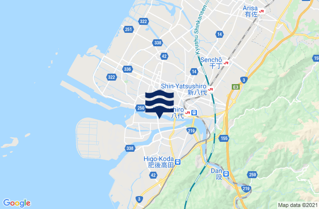 Mappa delle maree di Yatsushiro, Japan