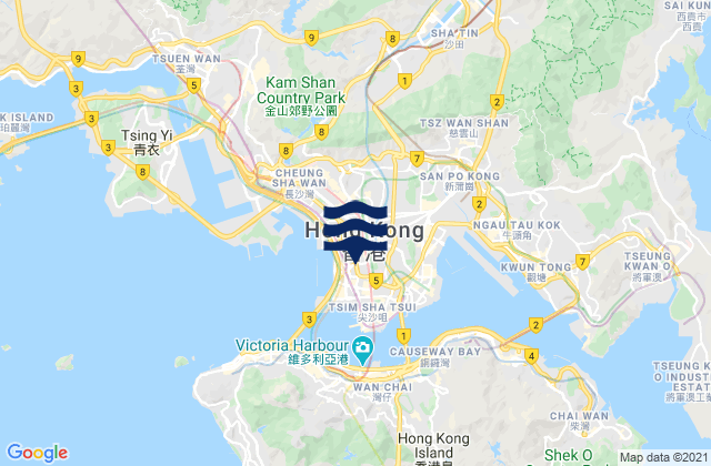 Mappa delle maree di Yau Tsim Mong, Hong Kong