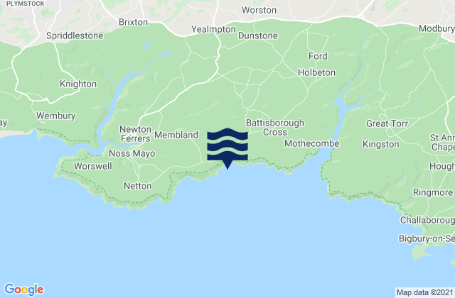 Mappa delle maree di Yealmpton, United Kingdom