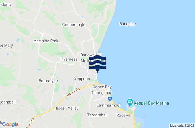 Mappa delle maree di Yeppoon Beach, Australia