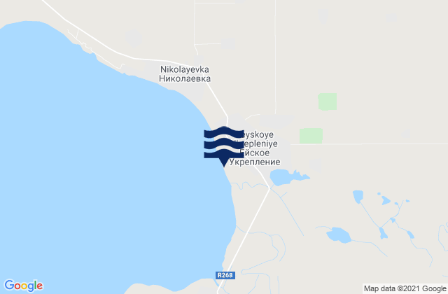 Mappa delle maree di Yeyskoye Ukrepleniye, Russia