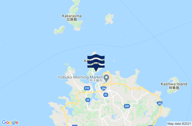 Mappa delle maree di Yobuko Ko, Japan