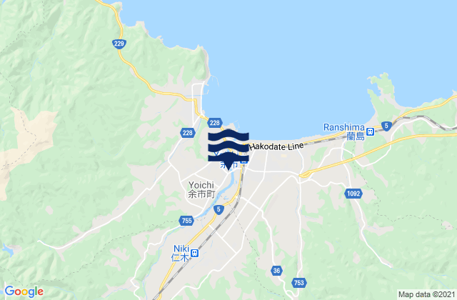 Mappa delle maree di Yoichi-gun, Japan