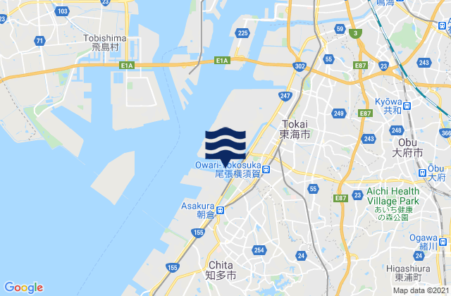 Mappa delle maree di Yokosuka-kō, Japan