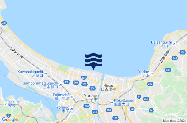 Mappa delle maree di Yonago Shi, Japan
