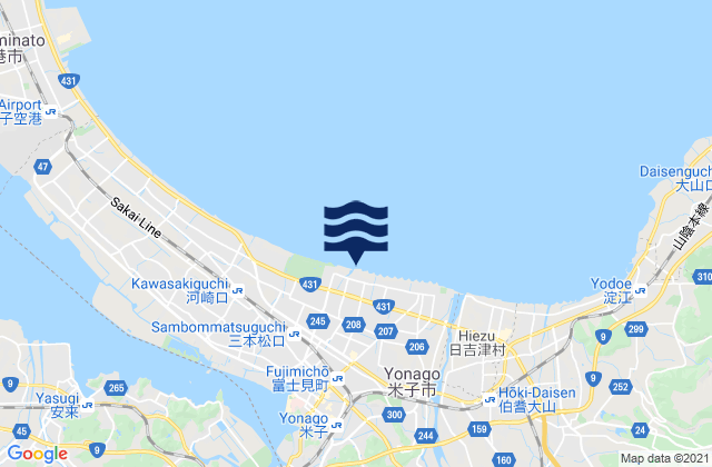 Mappa delle maree di Yonago, Japan