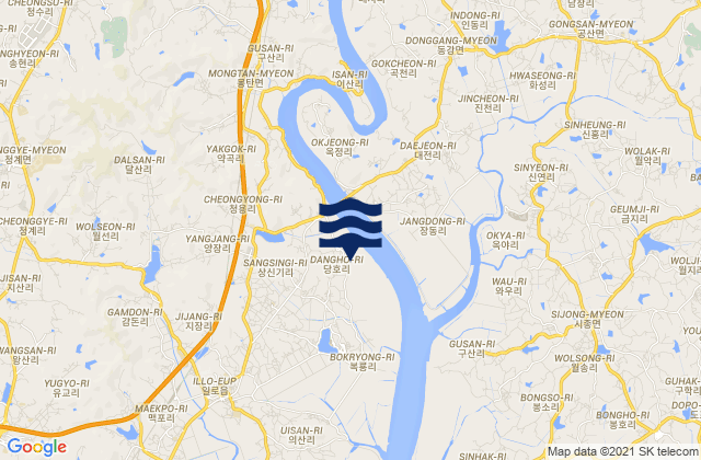 Mappa delle maree di Yongsan-dong, South Korea