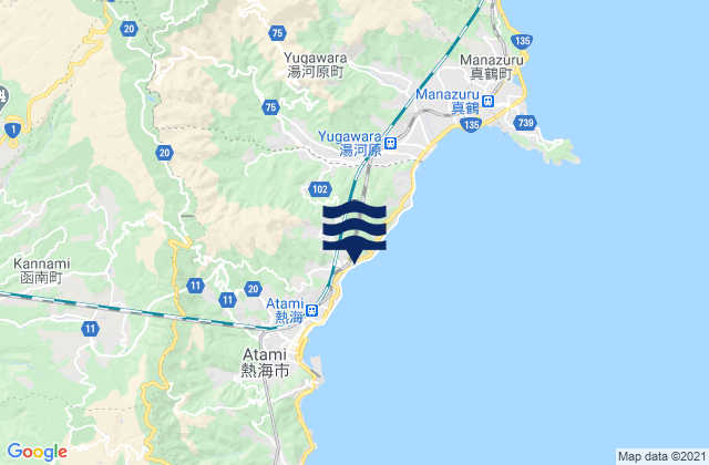 Mappa delle maree di Yugawara, Japan