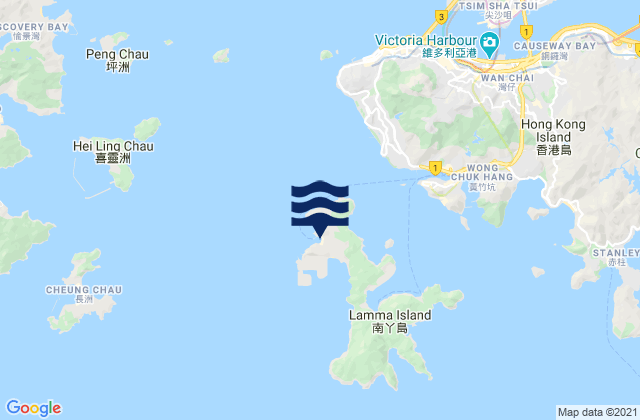 Mappa delle maree di Yung Shue Wan, Hong Kong