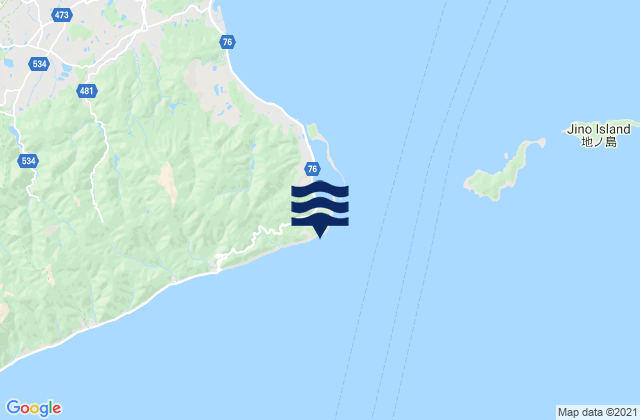 Mappa delle maree di Yura Ko Tomogashima Suido, Japan