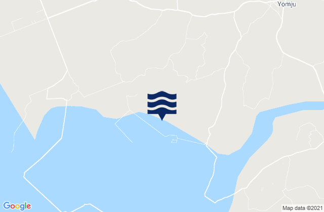 Mappa delle maree di Yŏmju-gun, North Korea